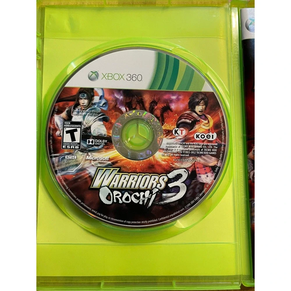 Warriors Orochi 3 Xbox 360 Koei Tactical Action Game with Manual CIB